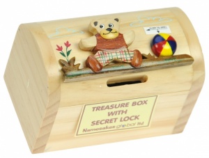 5215-TD: Teddy Money Boxes (Hidden Lock) (Pack Size 3) Price Breaks Available